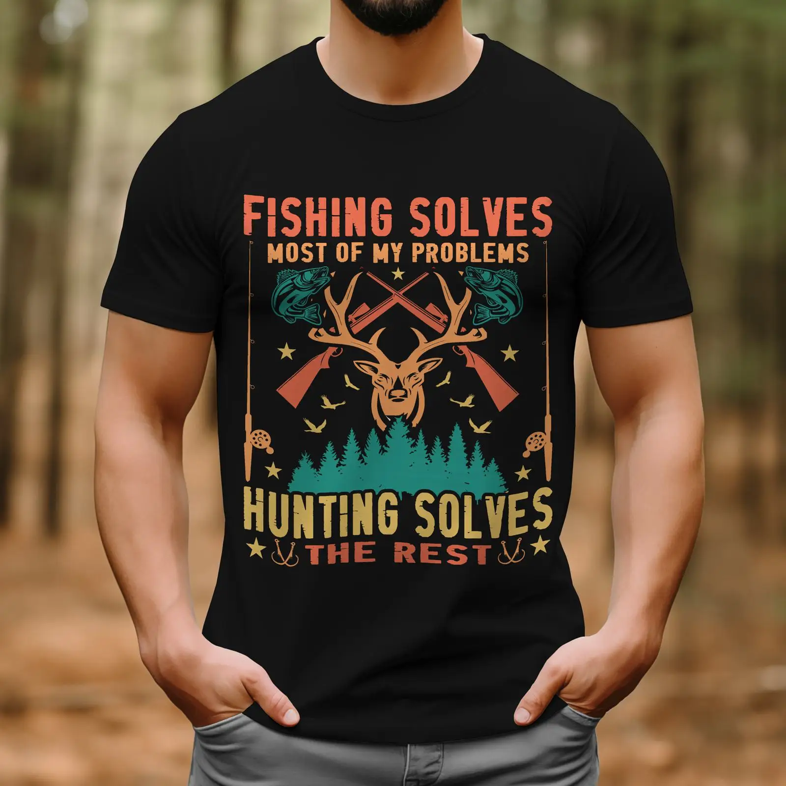 Outdoor Hunting Quotes - Koszulka z zabawnym cytatem o wędkarstwie