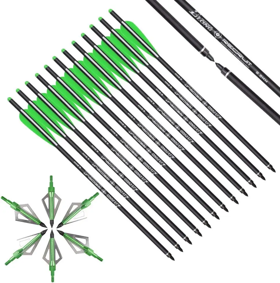 Crossbow Bolt Broadhead - Strzały do kuszy Elong, 20 cali,