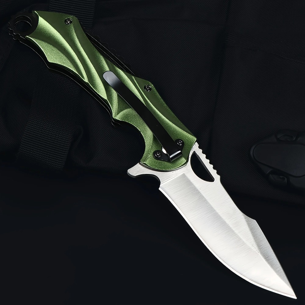 Outdoor Hunting Gifts - Zielony składany nóż kieszonkowy z aluminiową