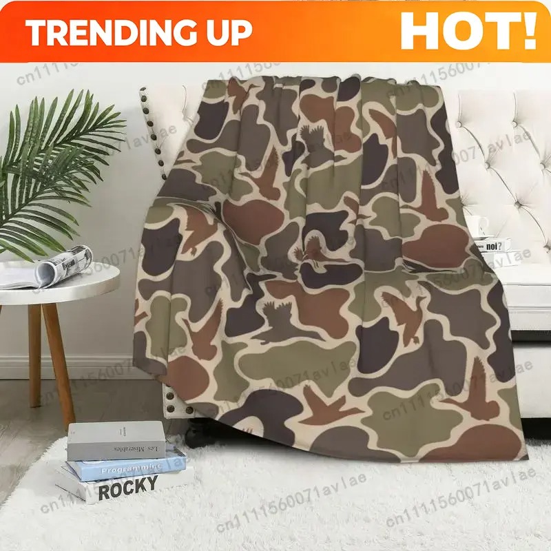 Outdoor Hunting Gifts - Koc w stylu vintage z kamuflażem