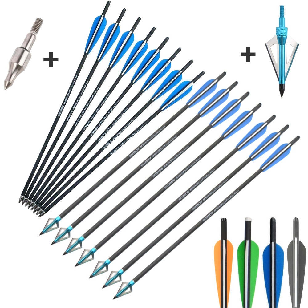 Crossbow Bolt Broadhead - 6/12 szt. Strzały do kuszy 16/17/18/20/21/22