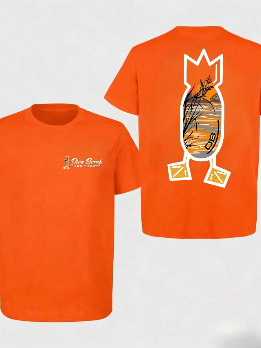 Męska koszulka z czystej baweł – Outdoor Hunting Brand Logos recenzja i cena