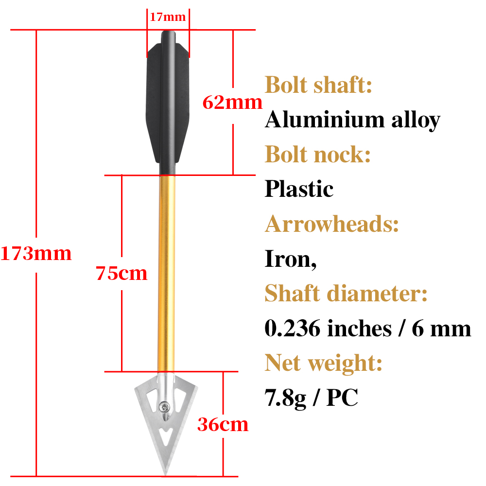 6/12 szt. Krótkie strzały do k – Crossbow Bolt Broadhead recenzja i cena