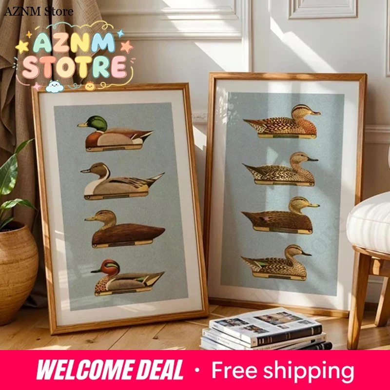 Retro Kaczęce Grafiki Plakaty  – Outdoor Hunting Gifts recenzja i cena